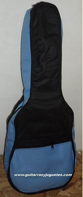 funda de color azul claro para bajito de Paracho